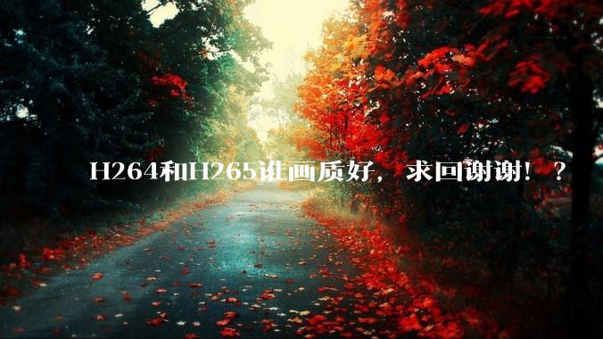 H264和H265谁画质好，求回谢谢！？