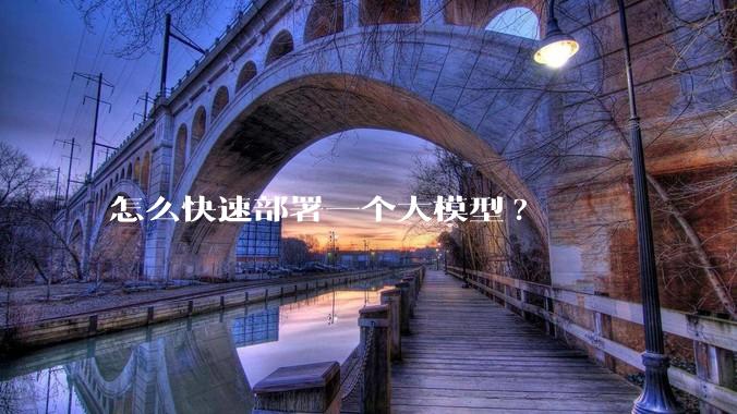 怎么快速部署一个大模型?