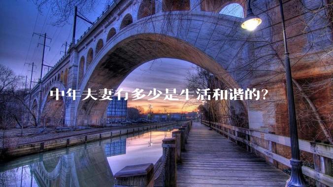 中年夫妻有多少是生活和谐的？