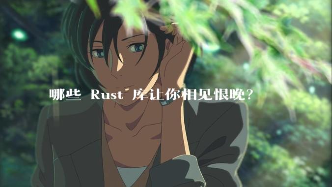 哪些 Rust 库让你相见恨晚？