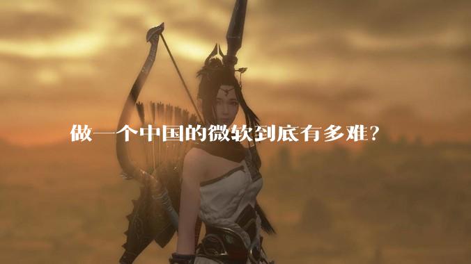 做一个中国的微软到底有多难？
