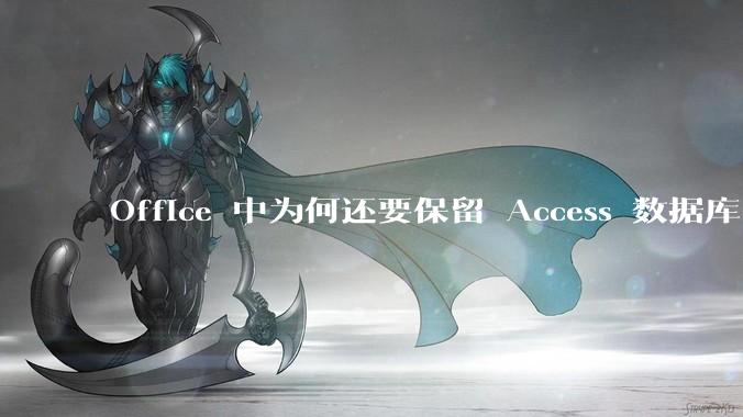 Office 中为何还要保留 Access 数据库?