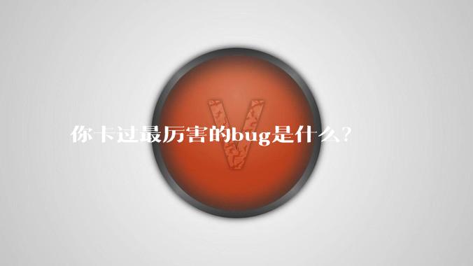 你卡过最厉害的bug是什么？