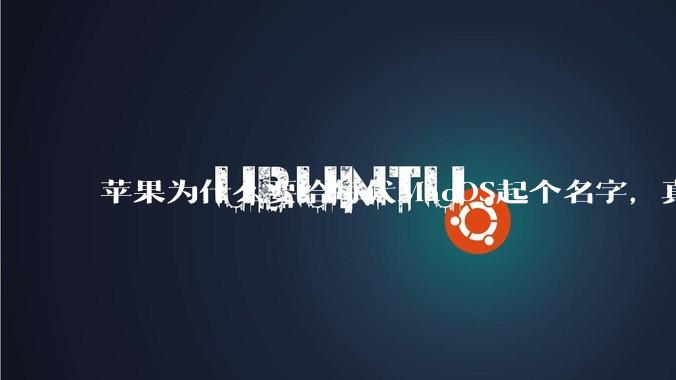 苹果为什么要给每代MacOS起个名字，真以为人们记得住分得清吗？