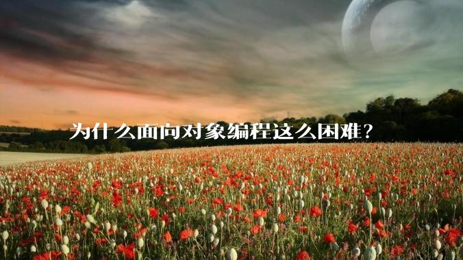 为什么面向对象编程这么困难？