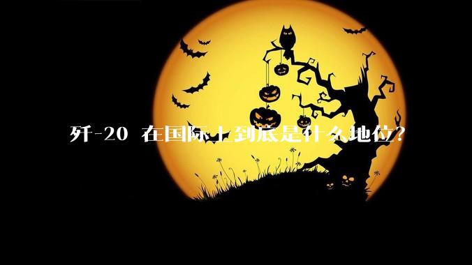 歼-20 在国际上到底是什么地位？