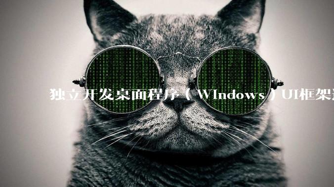 独立开发桌面程序（Windows）UI框架选择哪个更好？