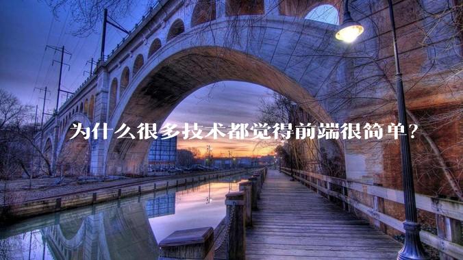 为什么很多技术都觉得前端很简单？