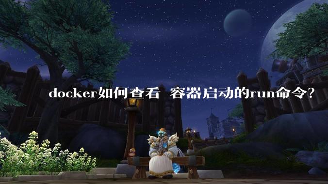docker如何查看 容器启动的run命令？