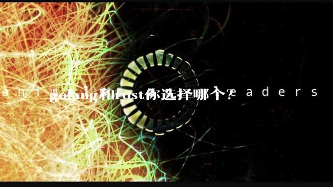 golang和rust你选择哪个？
