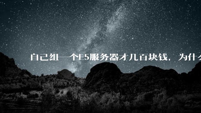 自己组一个E5服务器才几百块钱，为什么去阿里云租这么贵?