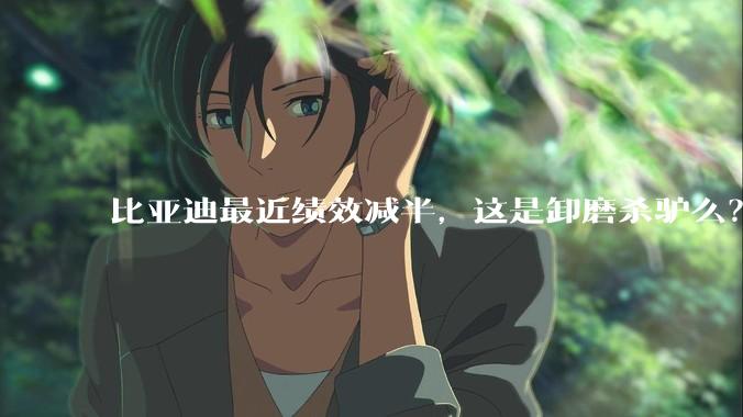比亚迪最近绩效减半，这是卸磨杀驴么？