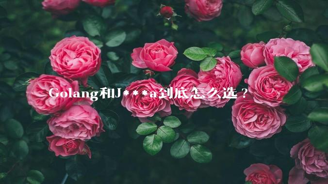 Golang和J***a到底怎么选?