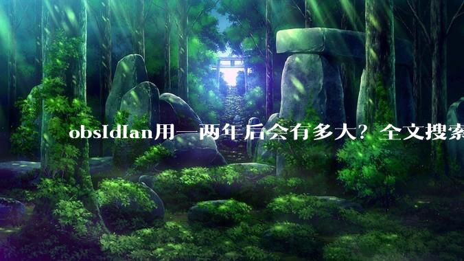 obsidian用一两年后会有多大？全文搜索还快吗？