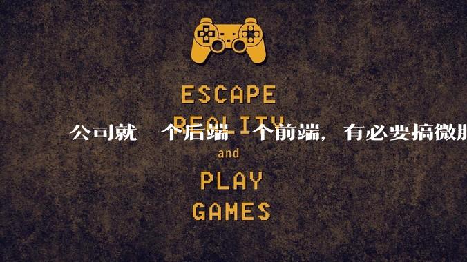 公司就一个后端一个前端，有必要搞微服务吗？