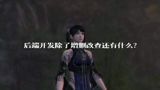 后端开发除了增删改查还有什么？