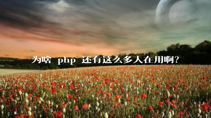 为啥 php 还有这么多人在用啊？