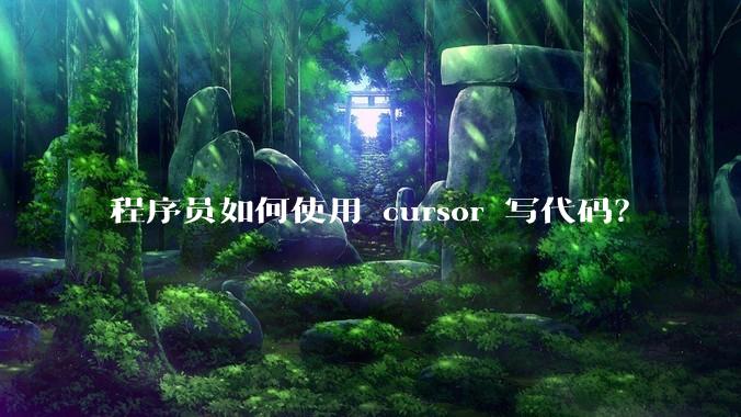 程序员如何使用 cursor 写代码？