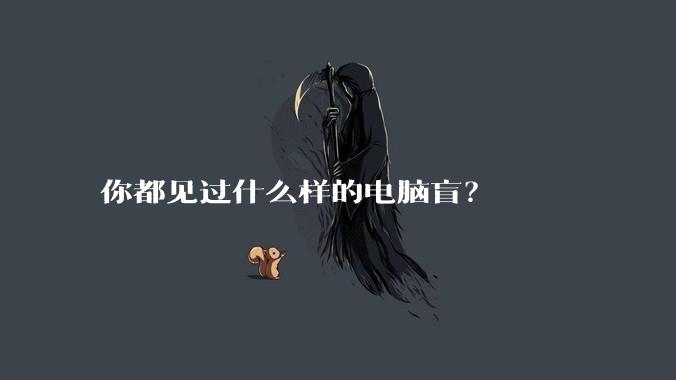 你都见过什么样的电脑盲？