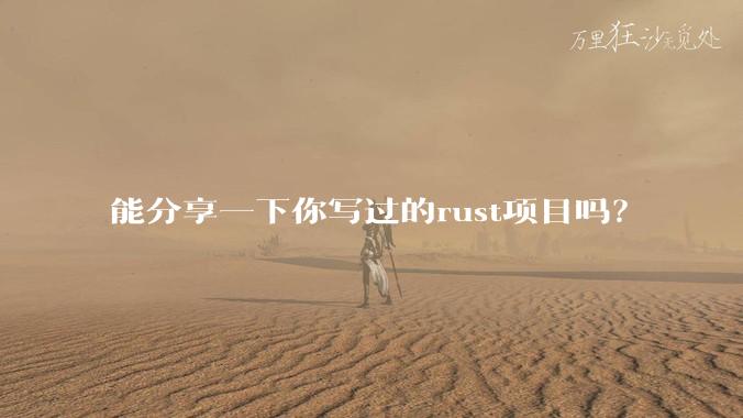 能分享一下你写过的rust项目吗？