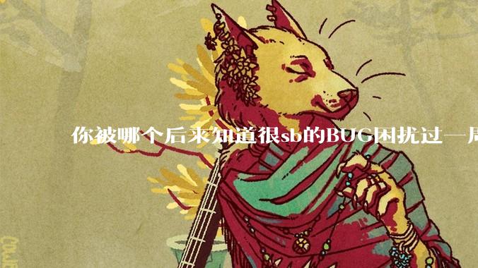 你被哪个后来知道很sb的BUG困扰过一周以上吗？