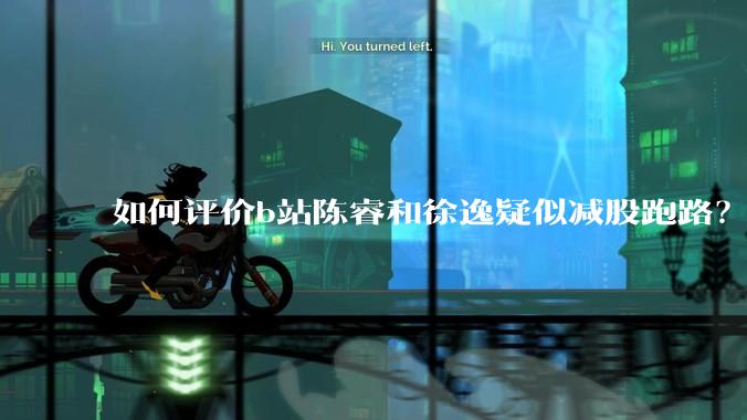 如何评价b站陈睿和徐逸疑似减股跑路？